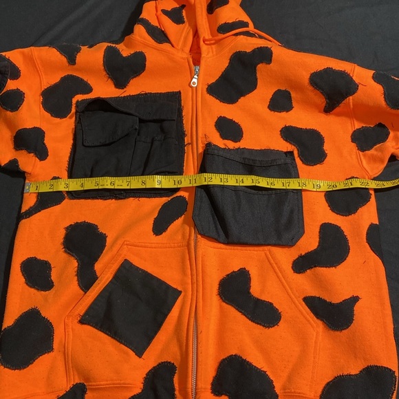 1 of 1 Custom Patchwork Zip-Up Hoodie - Picture 10 of 13